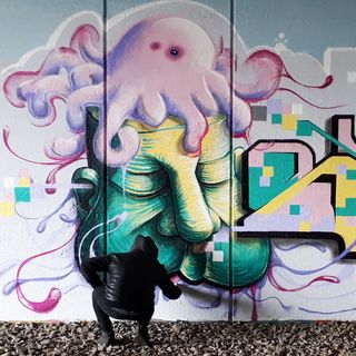 Krake, Oktopus, hall, Wuppertal, Urban Art, Graffiti, Johannes Baptista Ludwig, Kunst, www.Gestaltung Ludwig.de, Köln, Künstler, Kopf, Graff, theartof_jbl